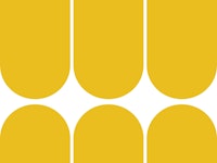 Yellow Mid-Century Arches wallpaper