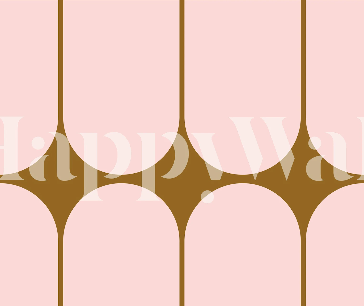 Bold Seventies Mid-Century Arches wallpaper in a room