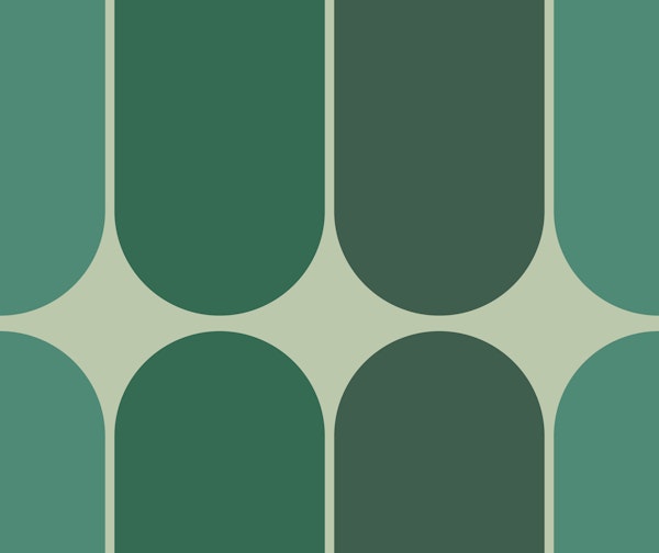 Green Mid-Century Arches