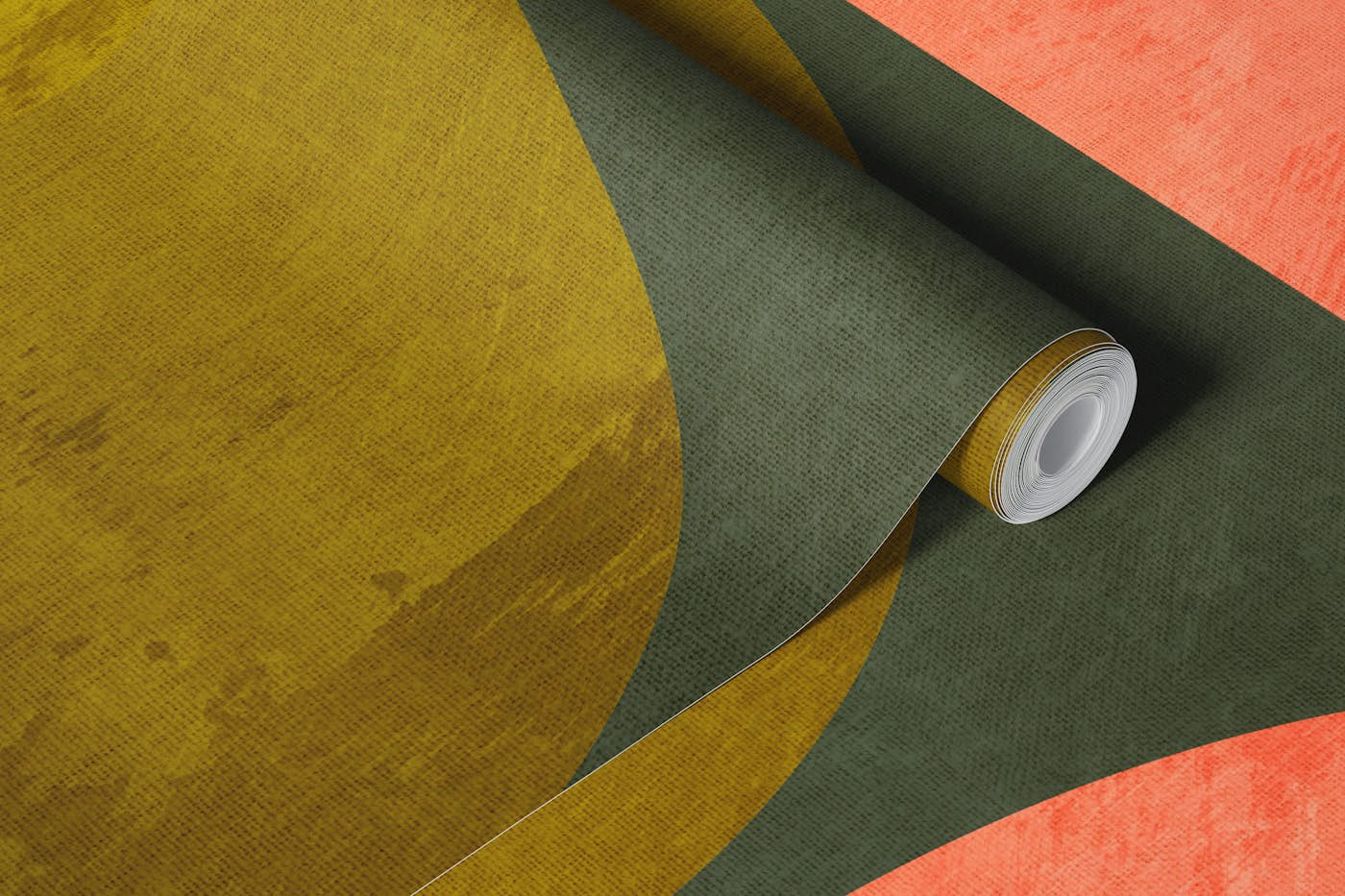 organic shapes geo mid century wallpaper roll