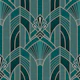 Art Deco Columns - Tinsel Silver