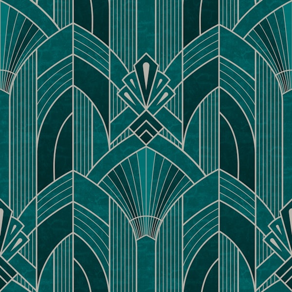 Art Deco Columns - Tinsel Silver