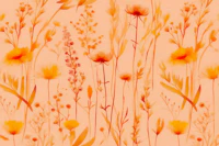 Peach Fuzz Wildflowers wallpaper