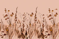 Wildflower Meadow Peach Pink tapete