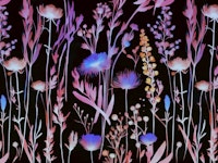 Vivid Moody Wildflowers tapet