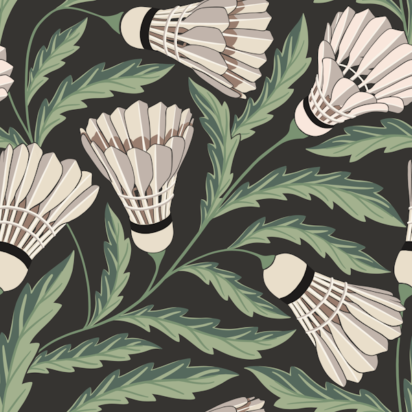 Whimsical badminton plants