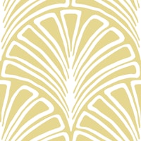 sketched scallops - custard yellow tapeta