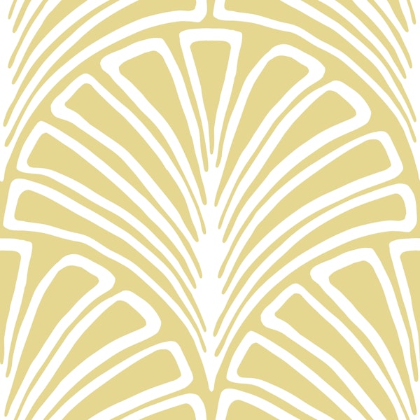 sketched scallops - custard yellow