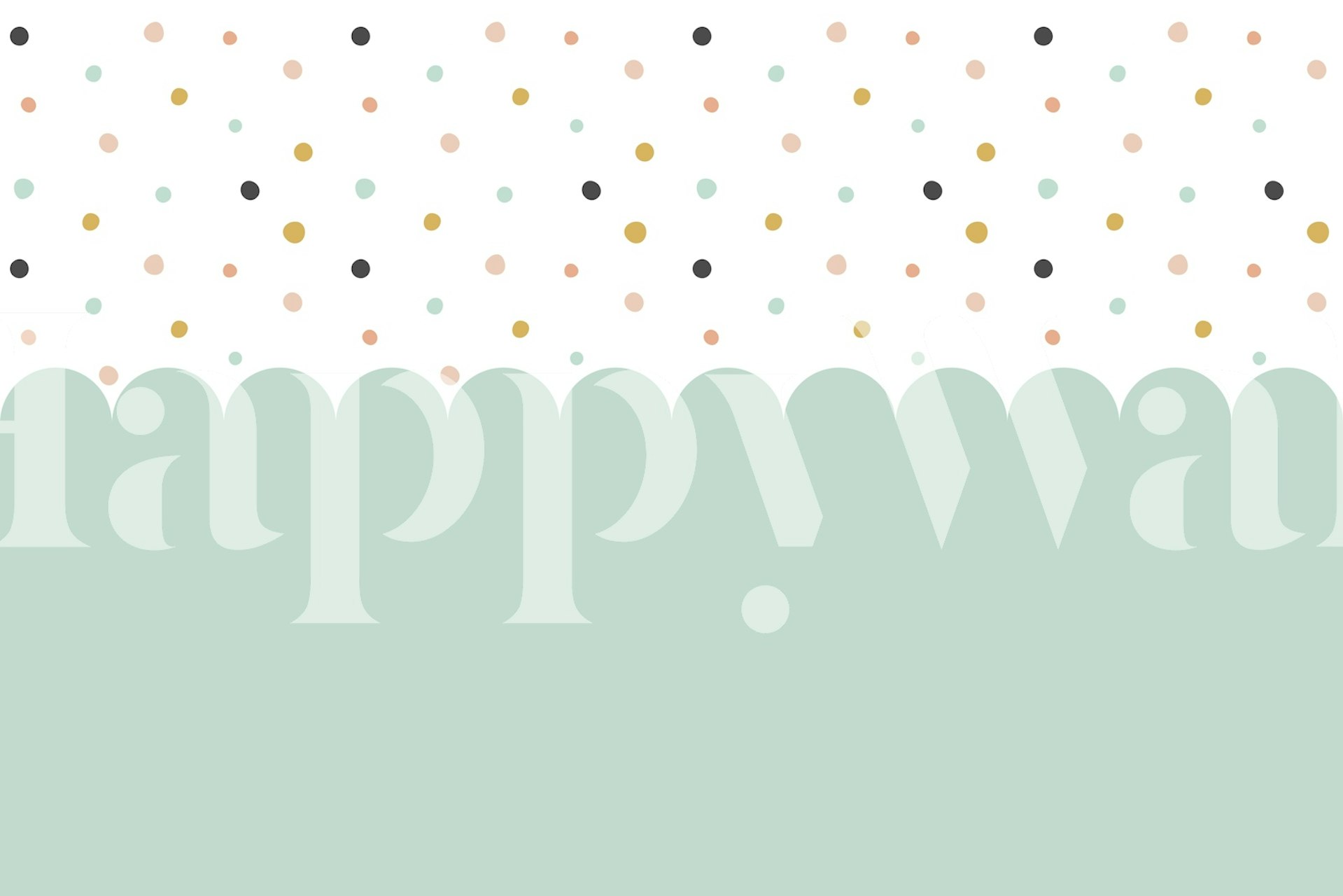 Ταπετσαρία Scalloped Edge Polka Dots σε ένα δωμάτιο