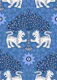 Tribal tiger - blue and white