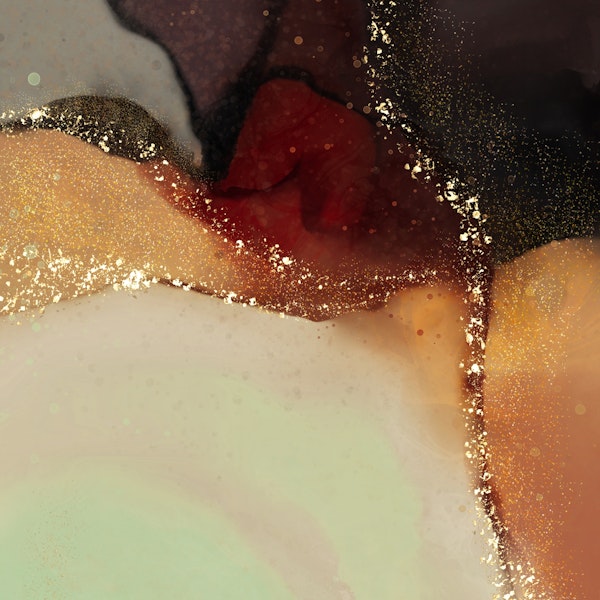 Abstract Glittery Ink - top to bottom