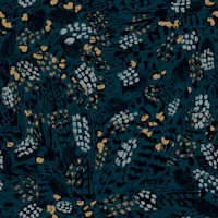 Abstract animal print modern indigo wallpaper