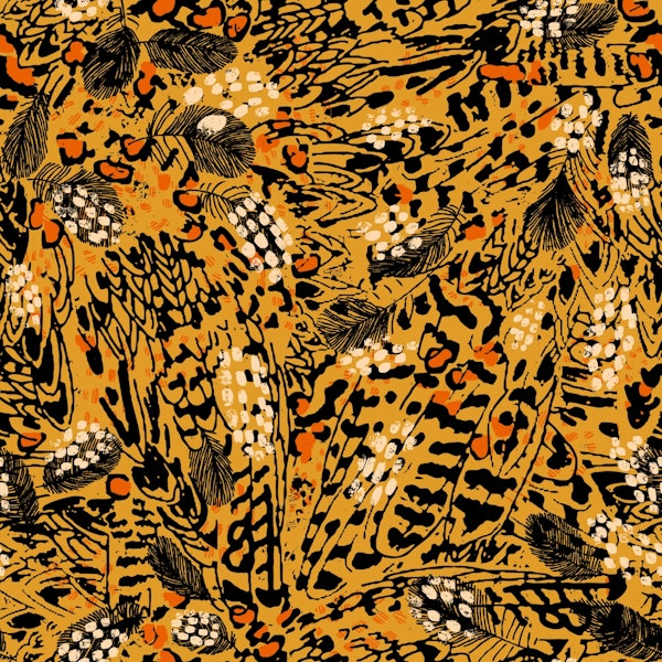 Wild animal print leopard orange