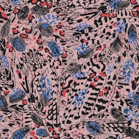 Modern animal print pink/blue tapeta