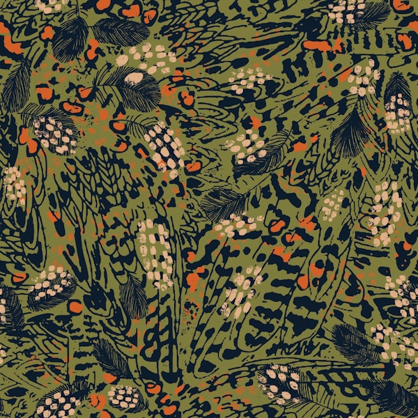 Abstract animal print green camouflage