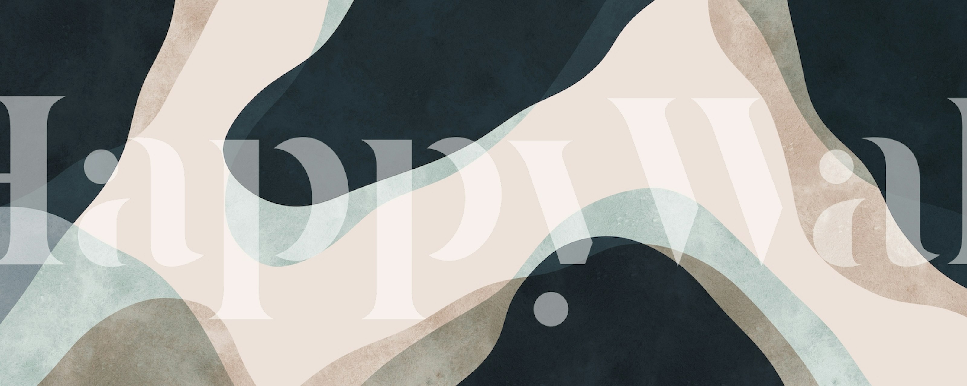 Tapeta Boho shapes 10 vystavená v místnosti