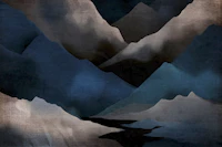 Moody Mountains Canvas papiers peint