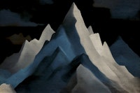 Moody Mountain Night tapet