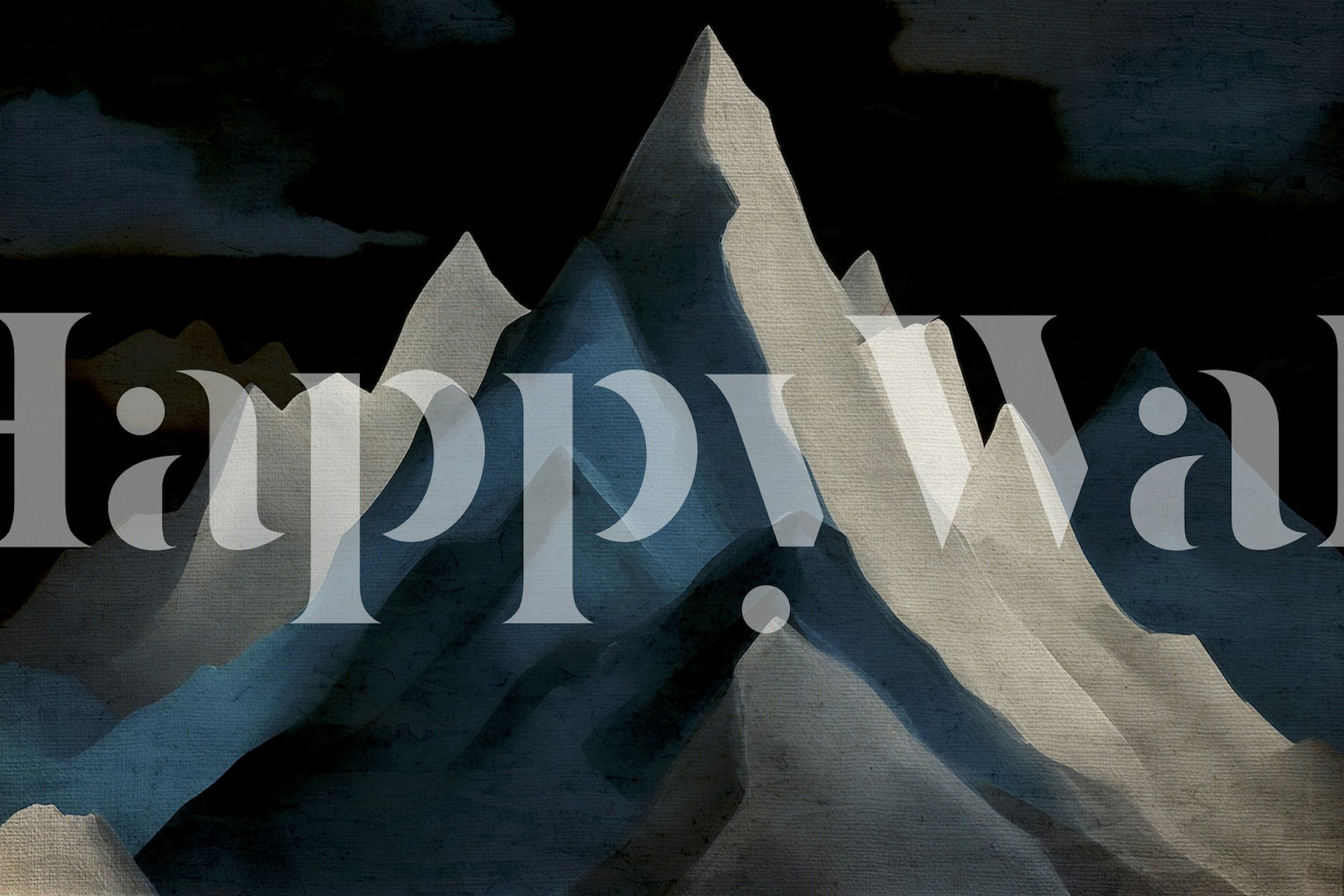 Moody Mountain Night tapet visad i ett rum