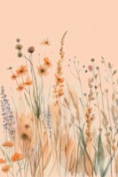 Peach Fuzz Floral Arrangement wallpaper