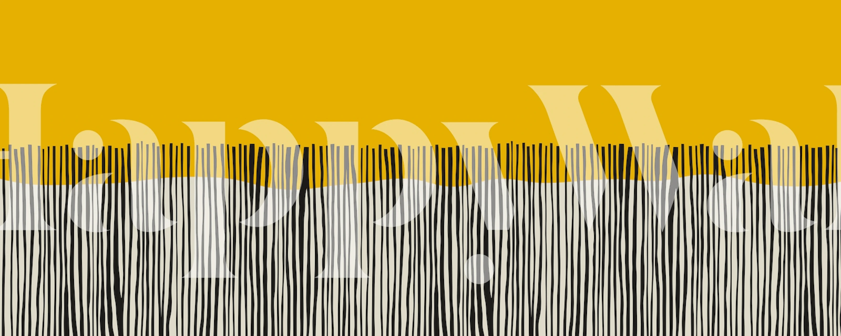 Expressionist lines 3 wallpaper in a decorated room