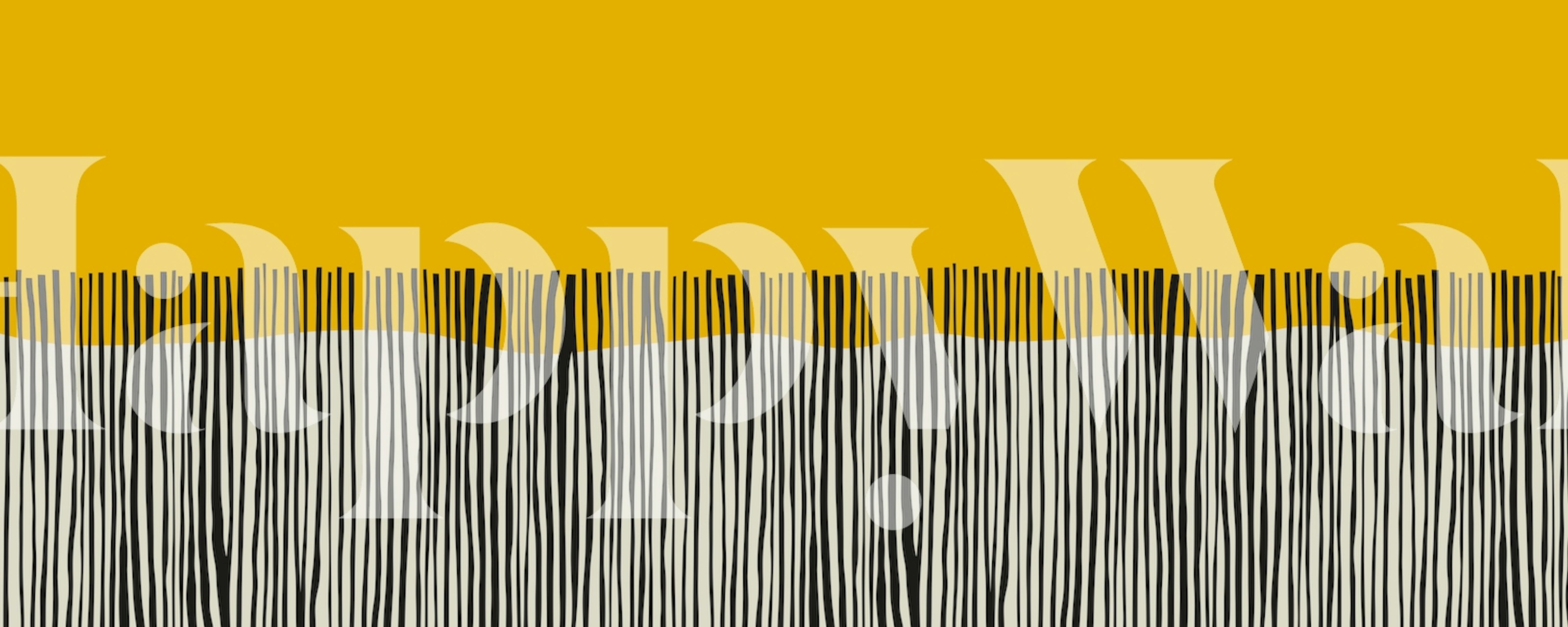 Expressionist lines 3 wallpaper in a decorated room