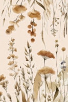 Wildflower Meadow Beige Peach papiers peint