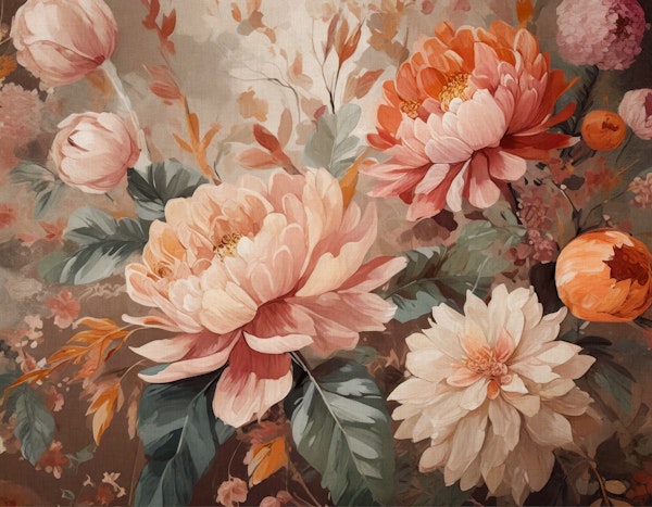 summer floral peach fuzz