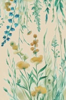 Leafy Herbs and Wild Flowers tapete