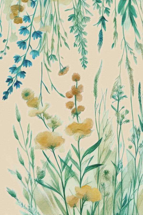 Leafy Herbs and Wild Flowers