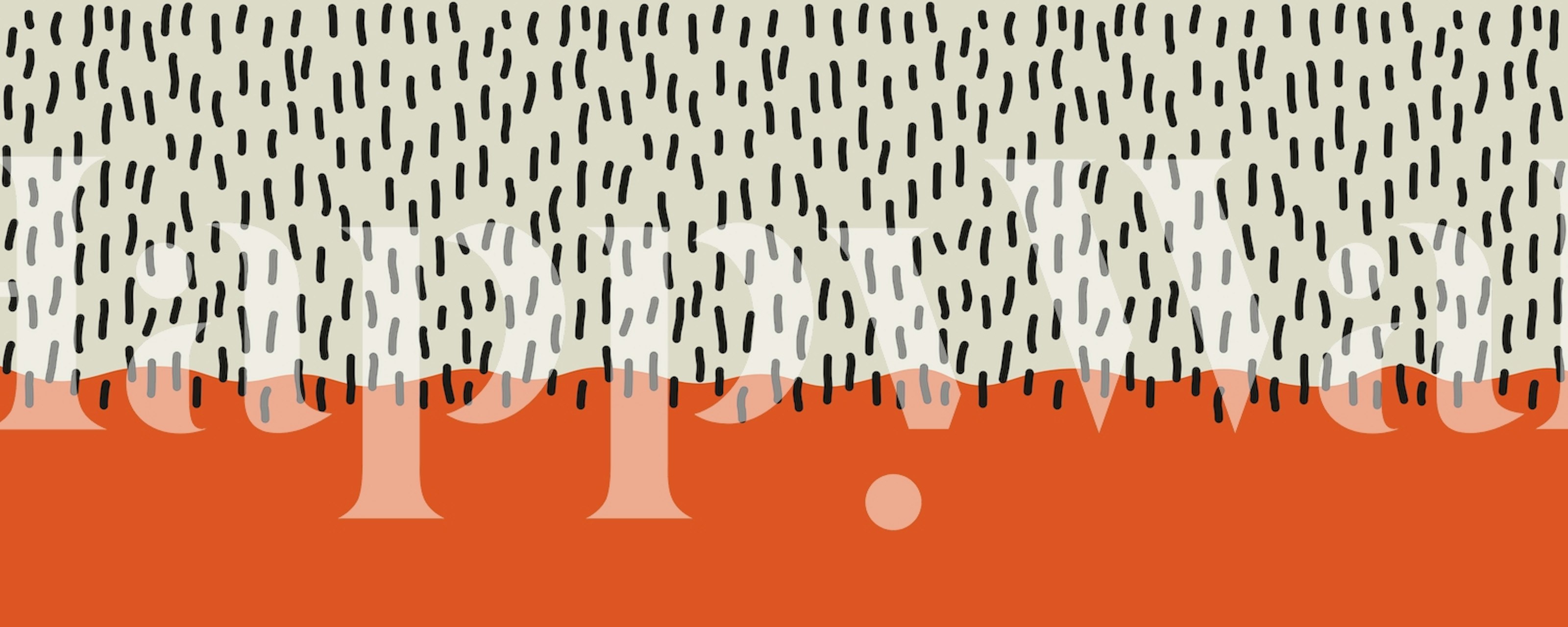 Expressionist lines 5 wallpaper in a room