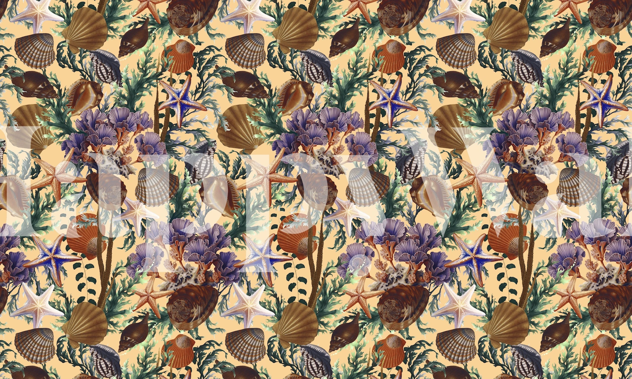 Bottom of the Ocean II tapetdesign i ett rum