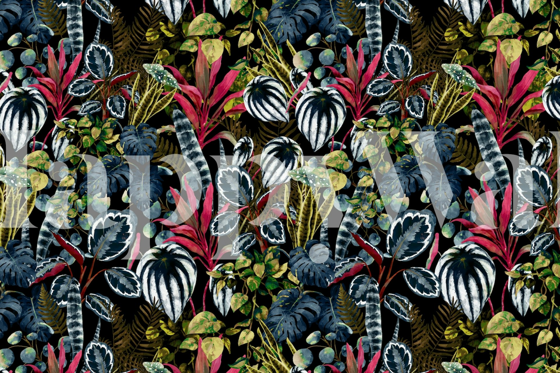 Tropical Night Garden XX tapet vist i et rom