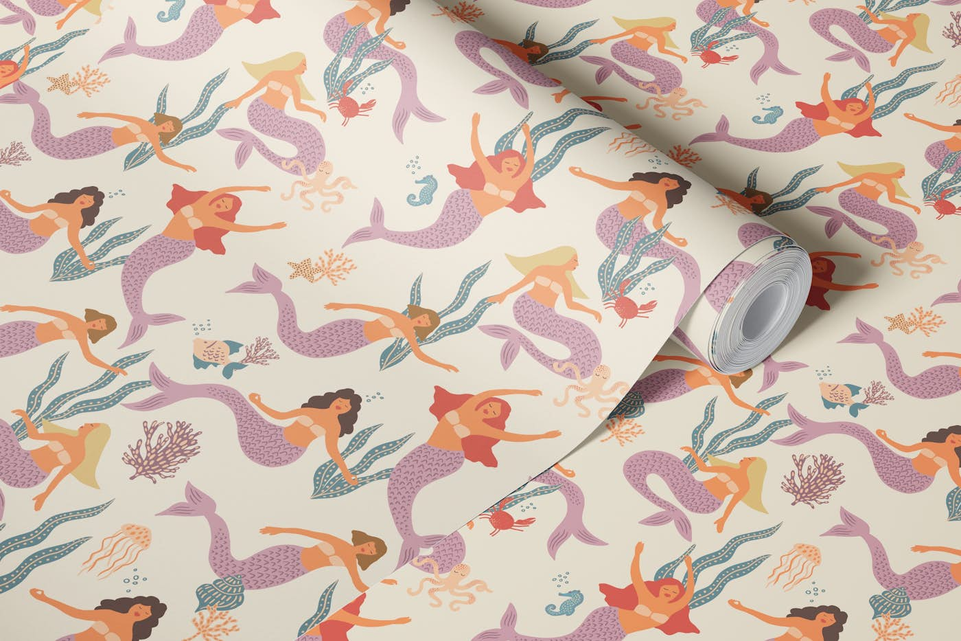 Mermaid Lagoon - A Vintage Sea Adventure wallpaper roll