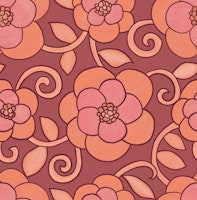 Ornamental Romance in Sunset Shades tapete