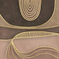 Shapes Mid Century Art Brown Gold wallpaper