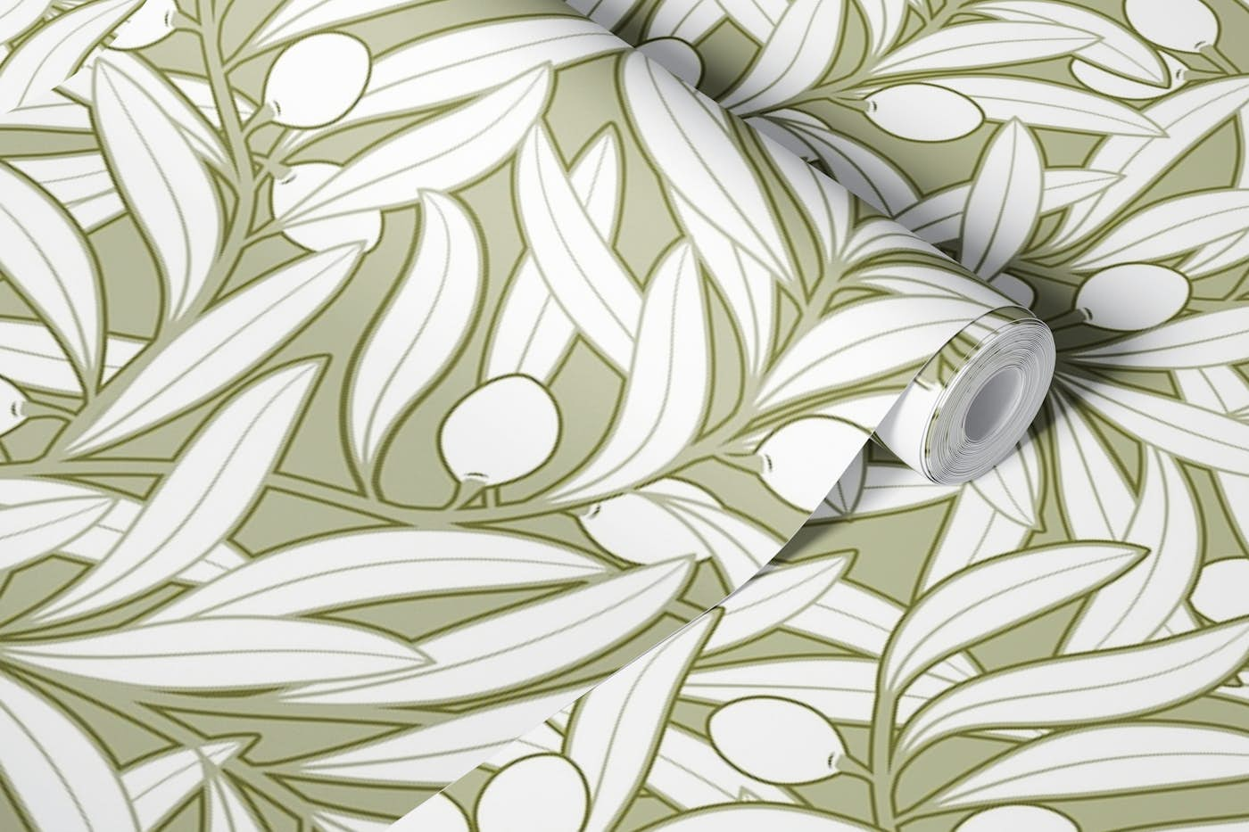 Olives - Matte Olive wallpaper roll