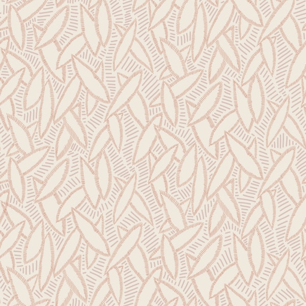 Minimalist Flora - Scribble Line Art in Cream