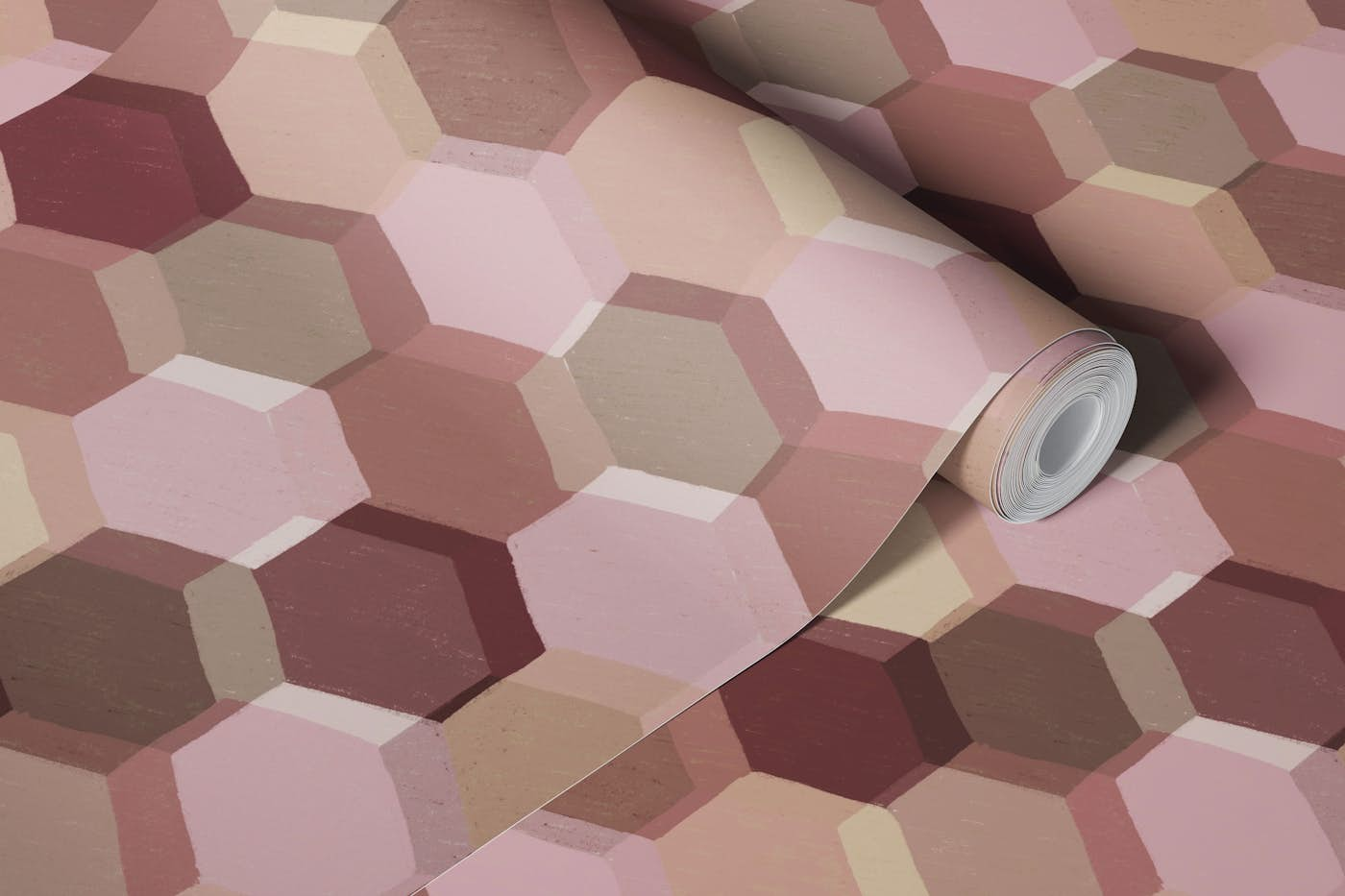 Harmony Hexagons - Abstract Soft Elegance wallpaper roll