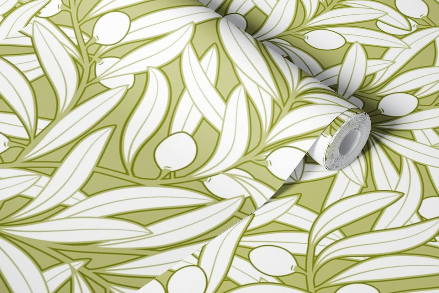 Olives - Neutral Olive Color wallpaper roll