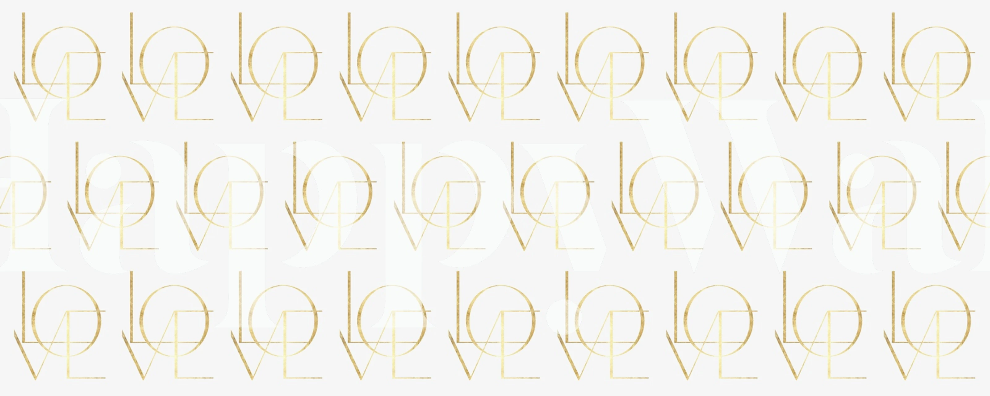 Subtle love messages wall mural in soft beige