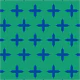 Moss green navy blue cross pattern