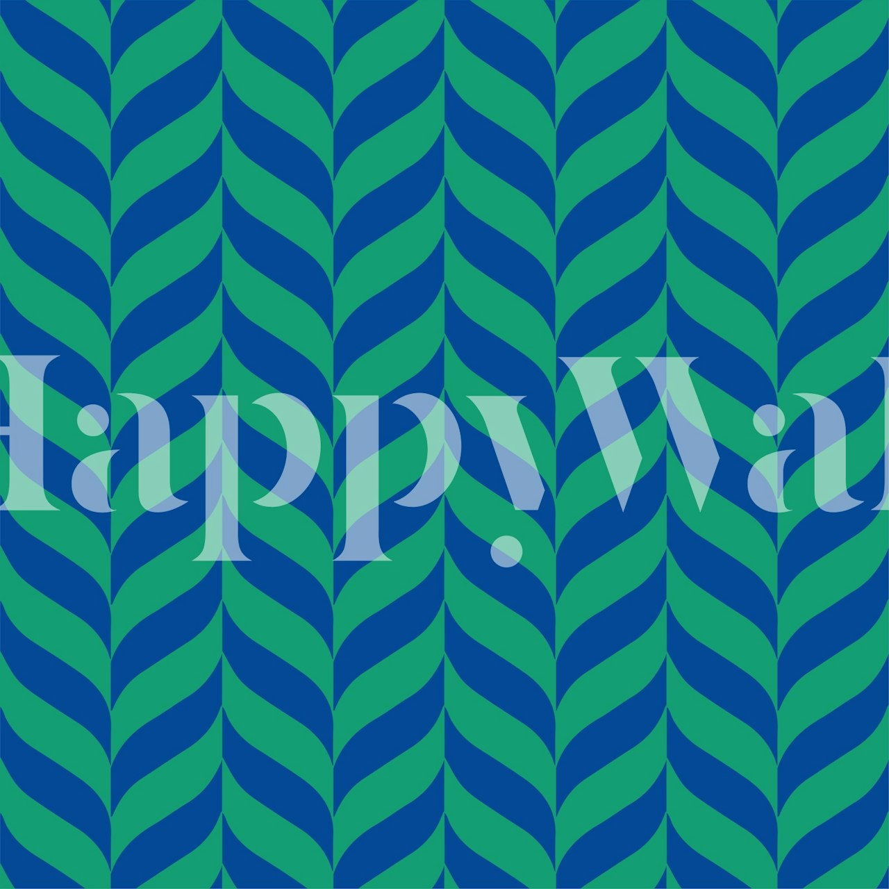 Chevron pattern in blue and green colors wallpaper
