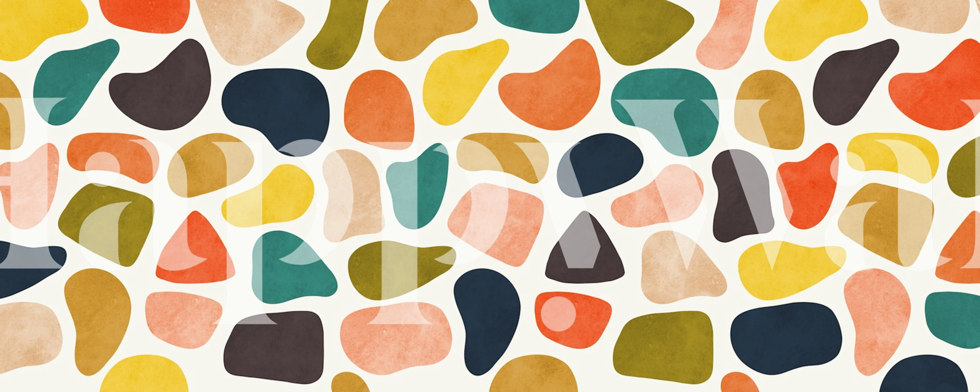 Abstrakt fargerike steinveggmaleri i jordfarger