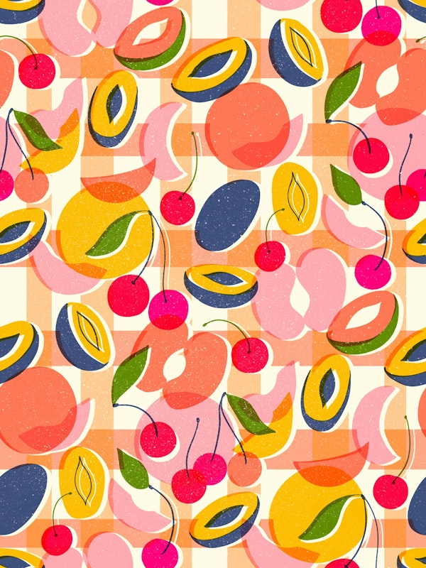 screenprint summer fruits