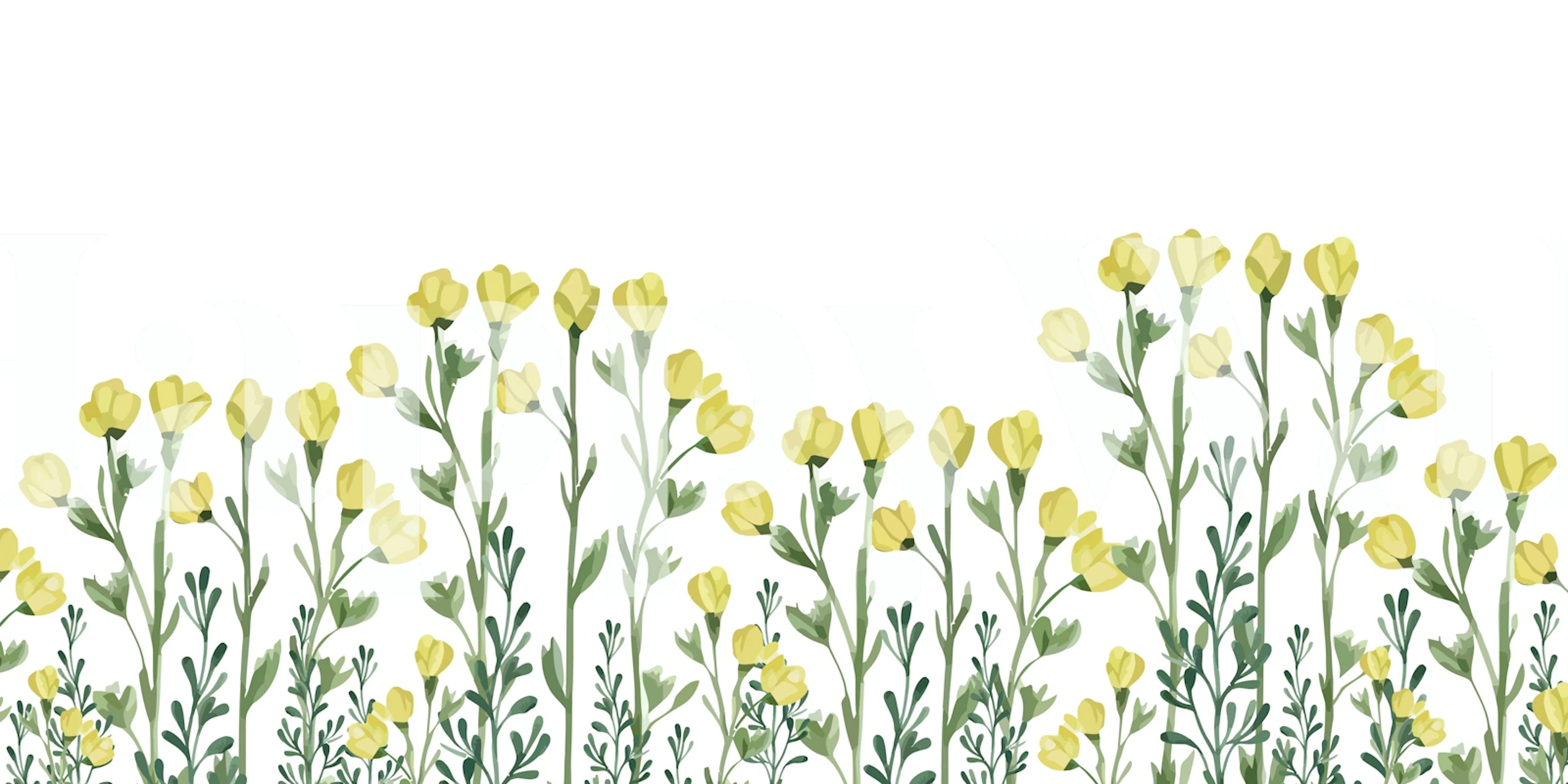 Papel de parede floral com Flowers amarelas