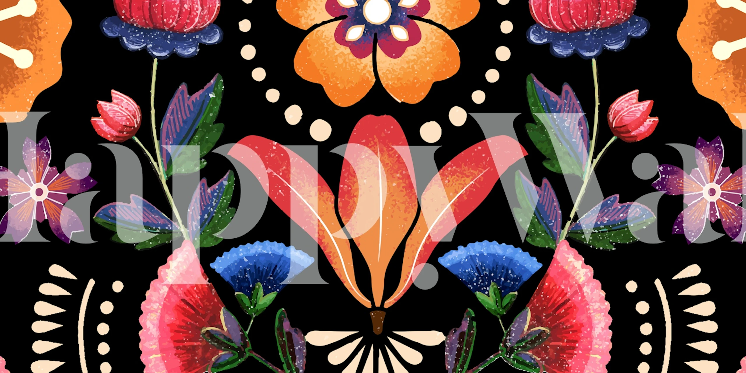 Frida Big Onix tapet i et hyggeligt rum