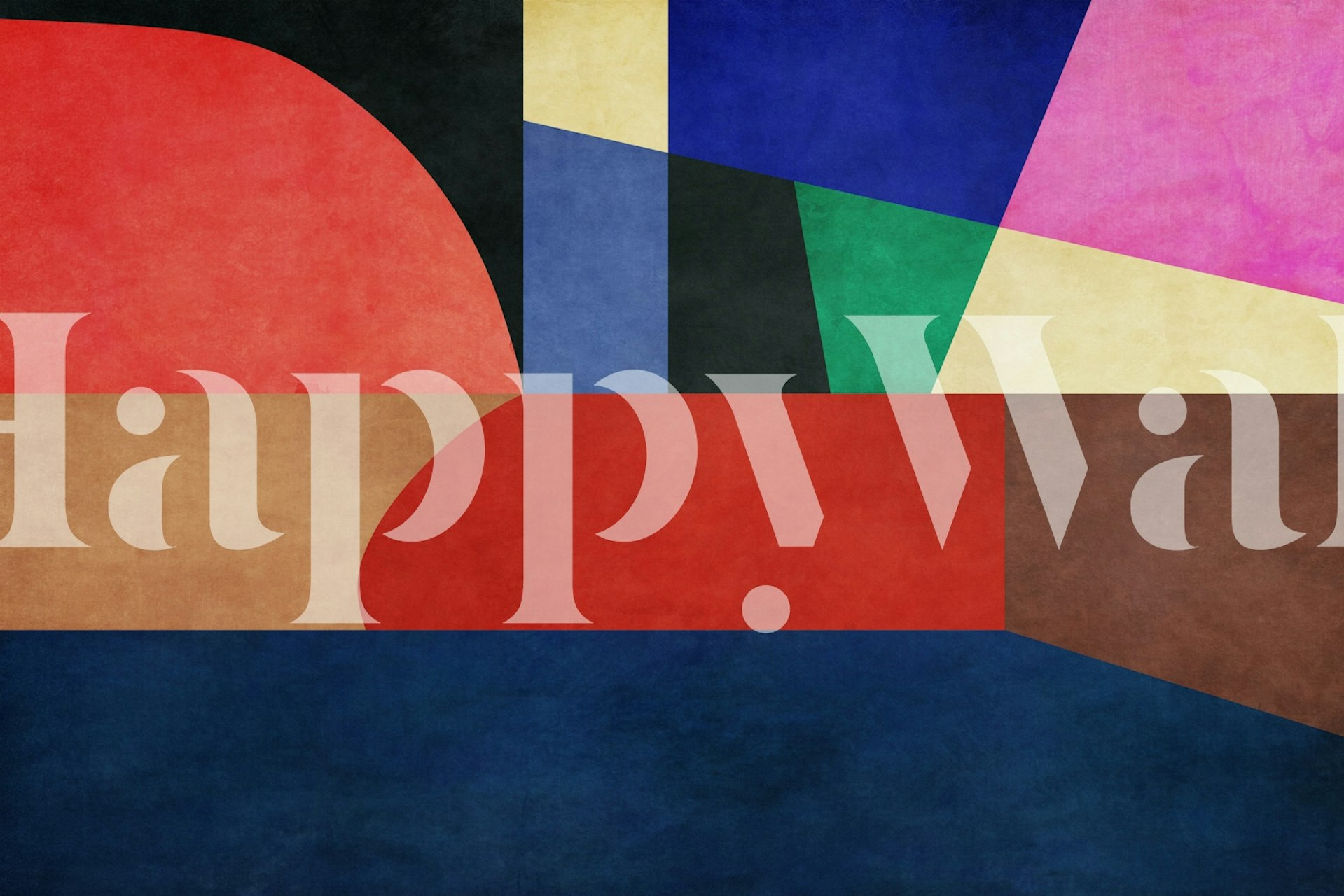 Abstract Geometric G2In wall mural with a colorful pattern of interlocking shapes