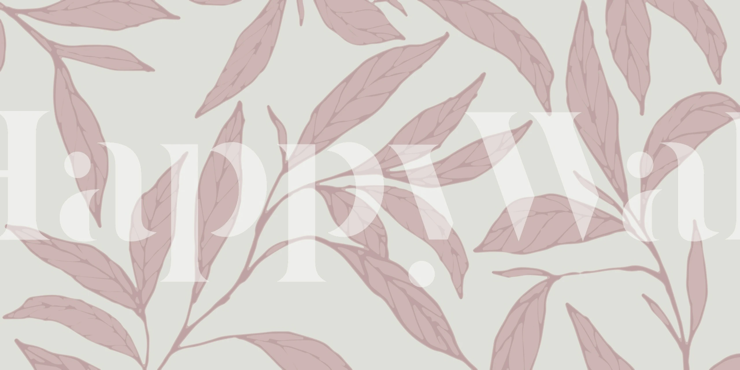 Tapeta Foliage Big Rosee u elegantnoj sobi