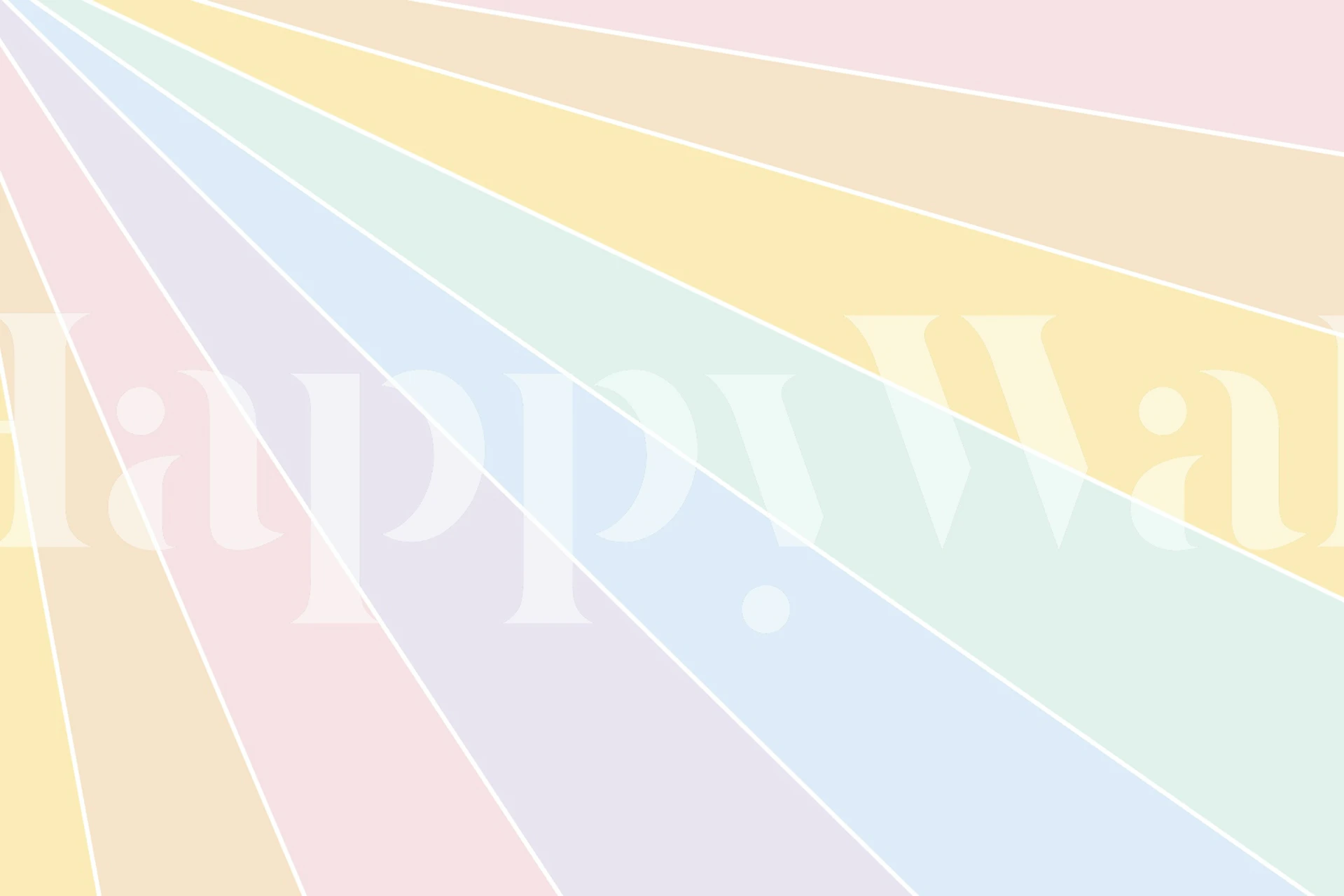 Pastellregnbue-veggmaleri med myke, drømmeaktige fargebånd